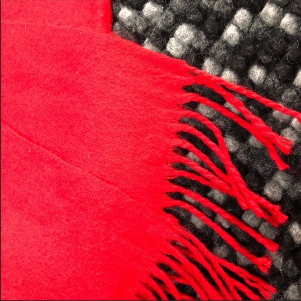 LUXURY PASHMINA Red scarf wrap large soft - Picture 3 of 3